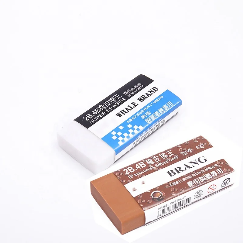 Белый мягкий ластик из натуральной резины для карандаша с логотипом на заказ