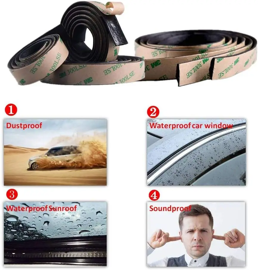 Car Door Seal Landcruiser Rubber Seal Tape Waterproof Car Door Rubber