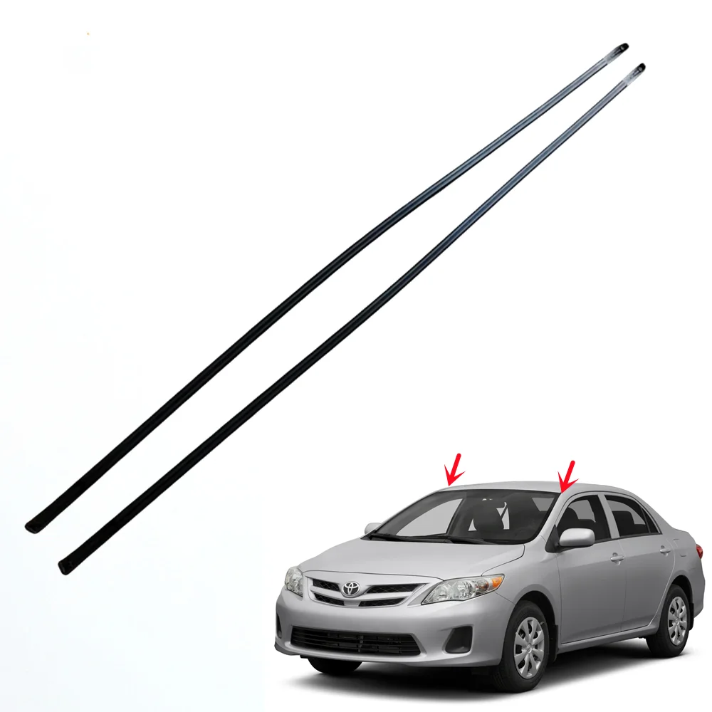2-Piece Black Roof Trim Molding Kit For Toyota Corolla 2009-2013 - ABS
