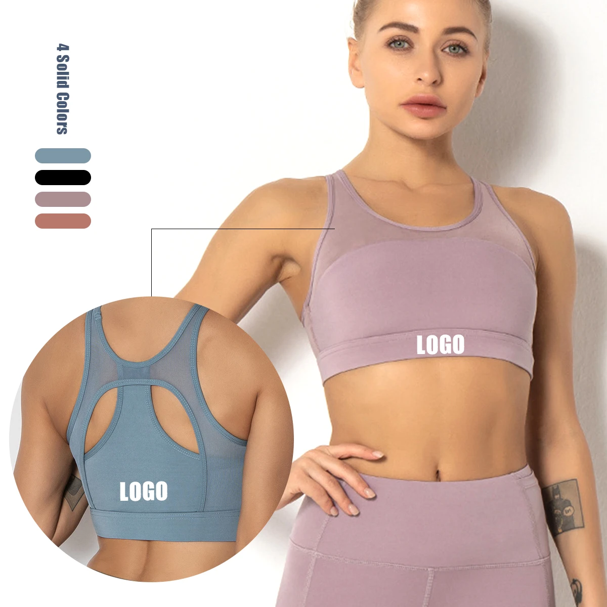 racerback shelf bra