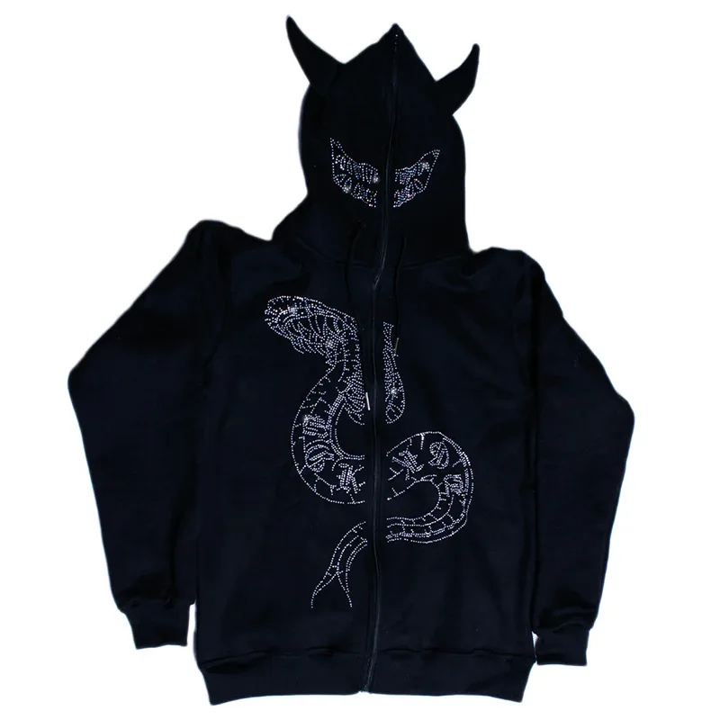 【REFLEM】Zip up hoodie with horns REFLEM】Zip up hoodie with horns ACRO TOKYO][REFLEM] Hologram