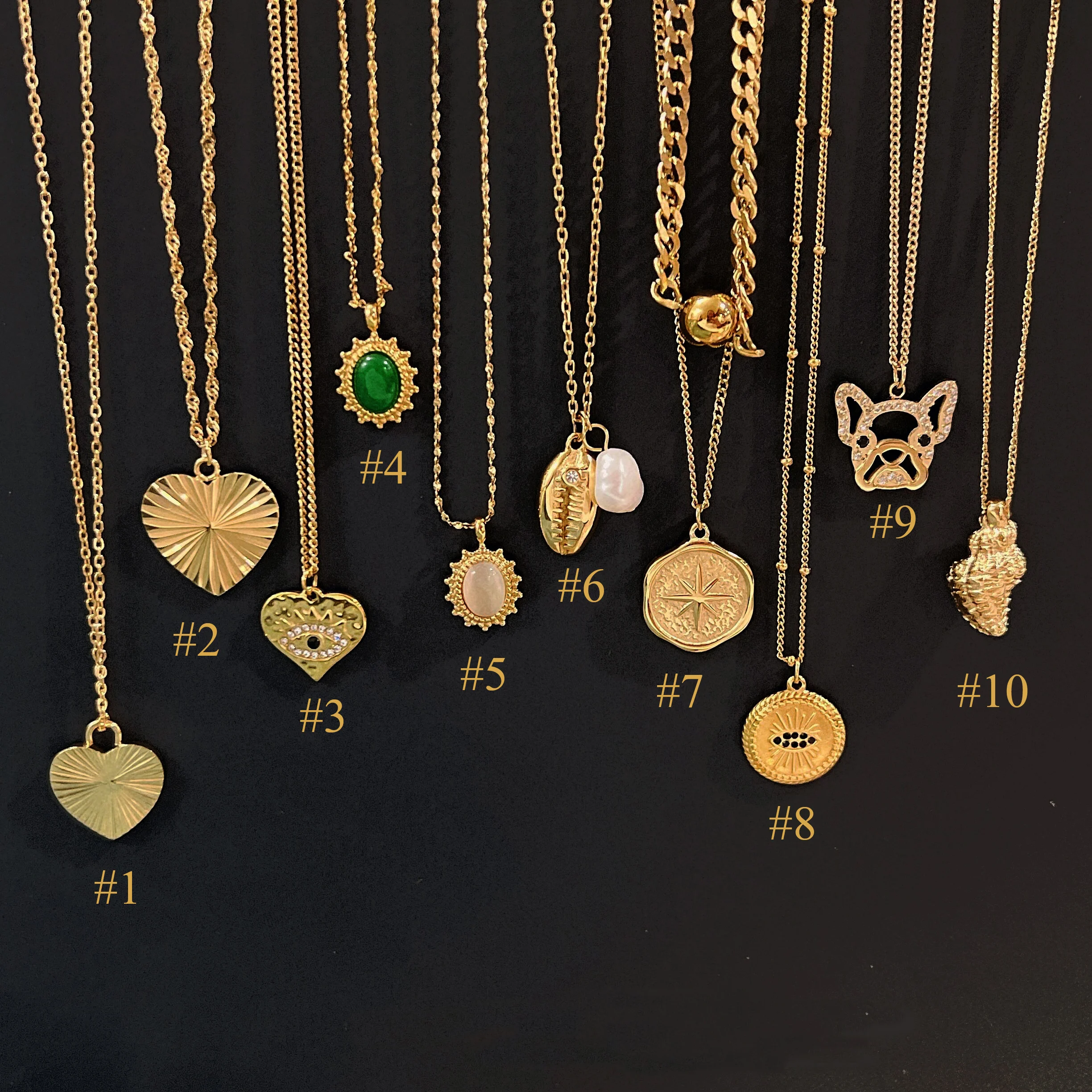 Cute French Bulldog Necklace Stainless Steel Crystal Rhinestones Gold  Geometric Animal Jewelry Men Punk Lovely Dog Head Necklace