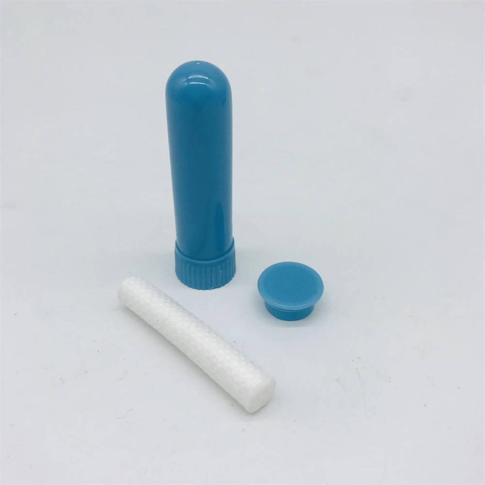 product excellent quality multi color optional empty nasal inhaler tube shape pp 5ml nasal inhaler with cotton wicks for essential oil-36