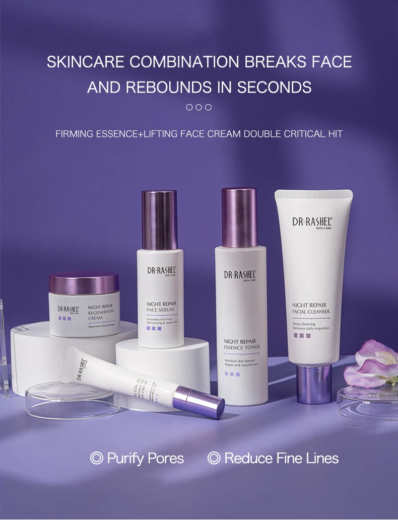 DR RASHEL Neues Design 6-teiliges Taschenset zur Erhöhung der Hautelastizität Retinol Nachtreparatur Jugendaktivierendes Hautpflegeset – Detail 3