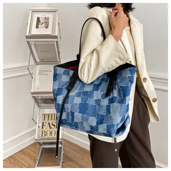 2023 Fashion Vintage Women Shoulder Bag Denim Girl Jeans Blue Lady Handbags Small  Purse For Women bolsa feminina bolsos mujer