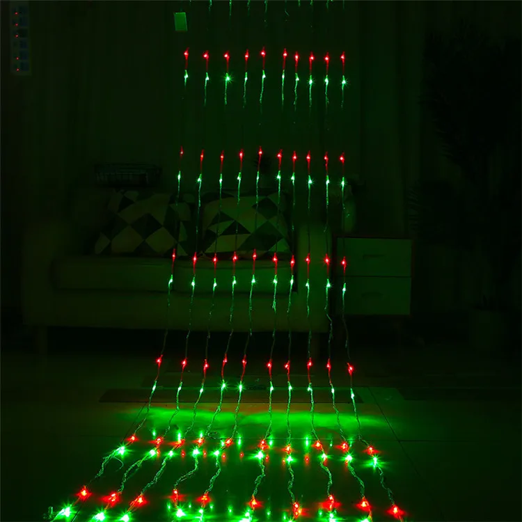 LED String Lights Water Flow Snowing Effect Curtain Icicle Fairy String Light Hanging Twinkle Waterfall Light