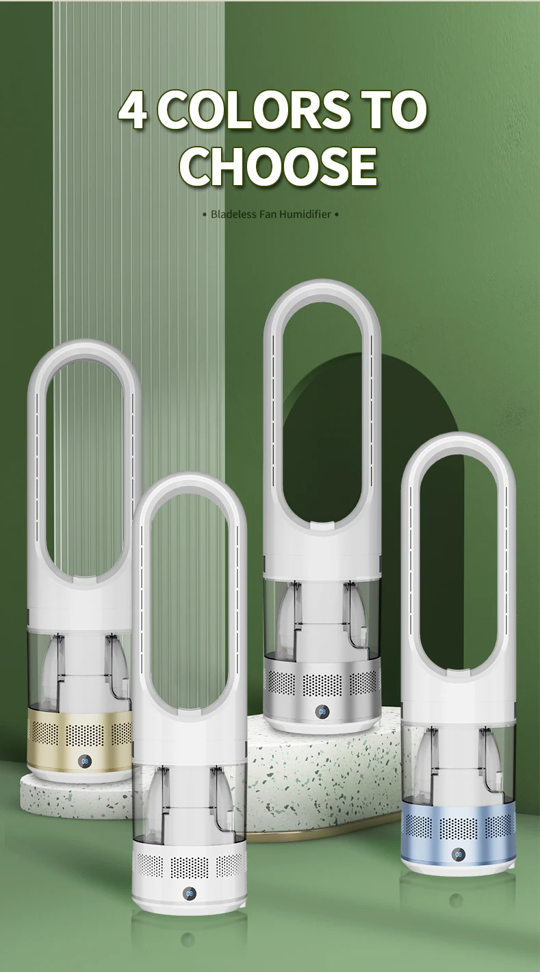 Multi Functional Electric Humidifier Water Mist Standing Fan with Water Tank