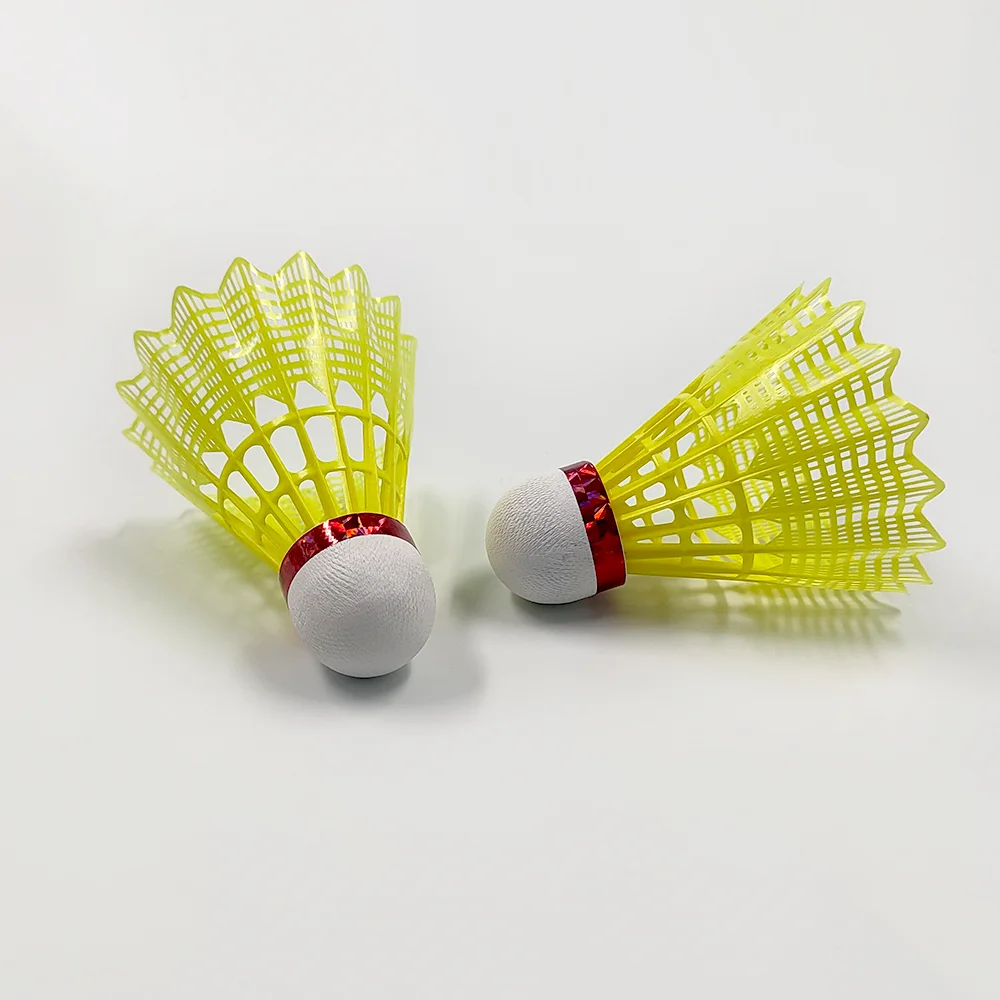 Cheap Factory Wholesale durable Nylon Training Shuttlecock Taiwan Yellow Nylon Leaf Badminton Shuttlecock Nylon Badminton ball