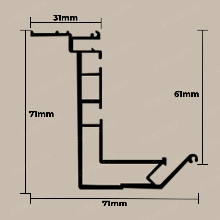 product customized stretched ceiling film tension fabric curtain aluminum profile track for curtain-17