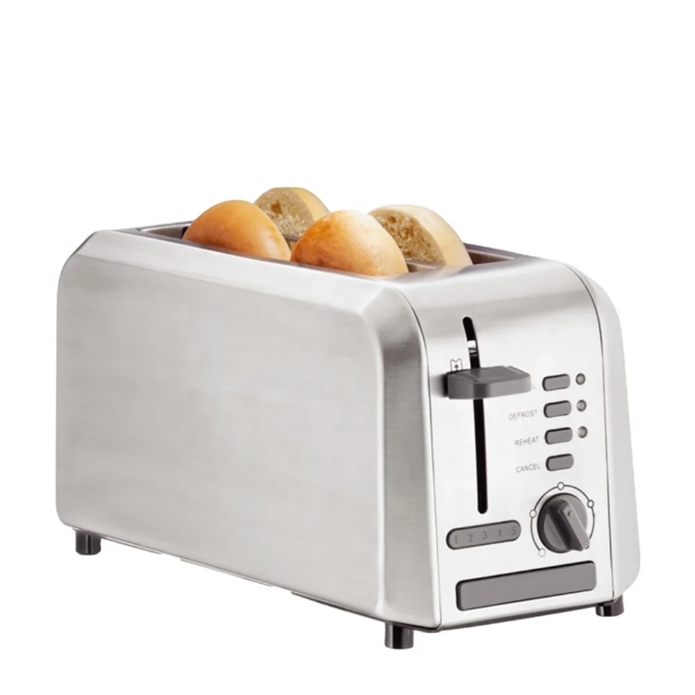 Commercial 4 Slices Slot Electric Bread Ovens/ Toaster/ Maker/ Toaster with Timer Control Pop-up