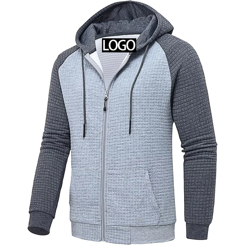 Cotton Sweatshirts For Men Full Zip Hoodie Coat Custom Casual ...