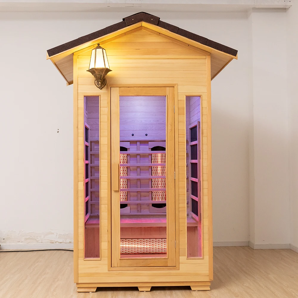 Smartmak Custom Removable Garden Outdoor Home Far Infrared Sauna Room for 2 Person