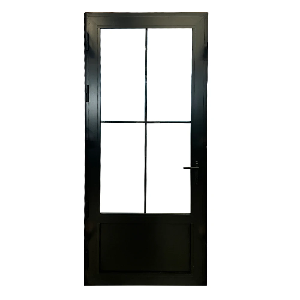 US Black Aluminium Glass Doors Entry Door