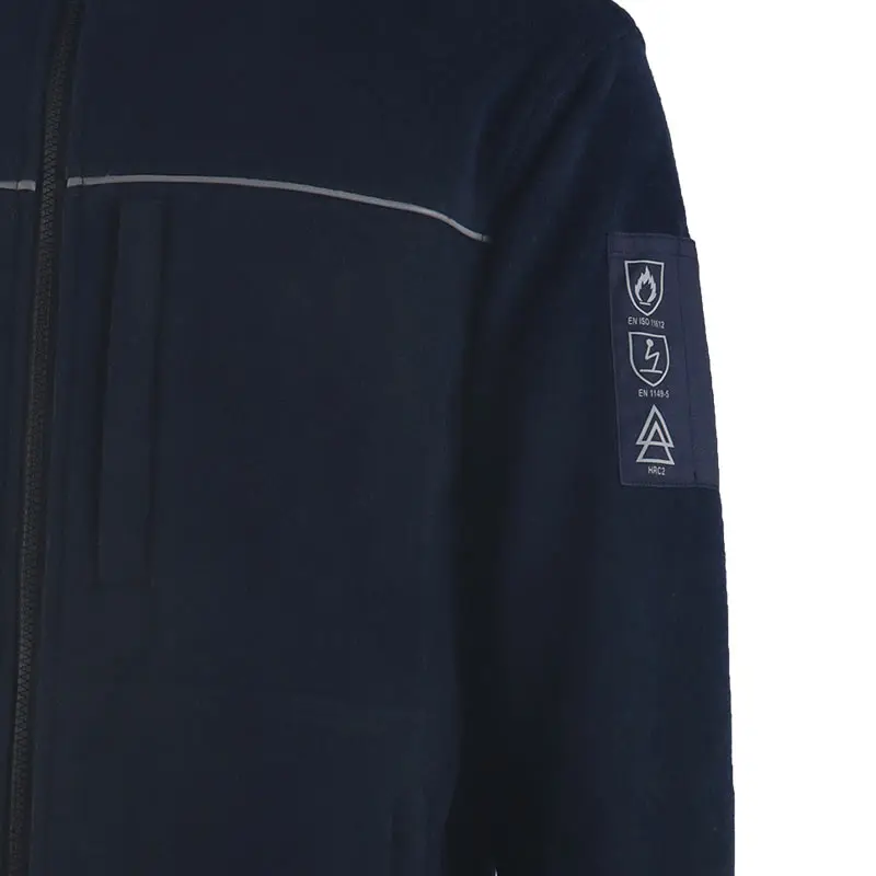 TenMoSoft FR Antistatic Arc Flash Protective Fleece Jacket Fire Retardant Fleece Winter Shirt