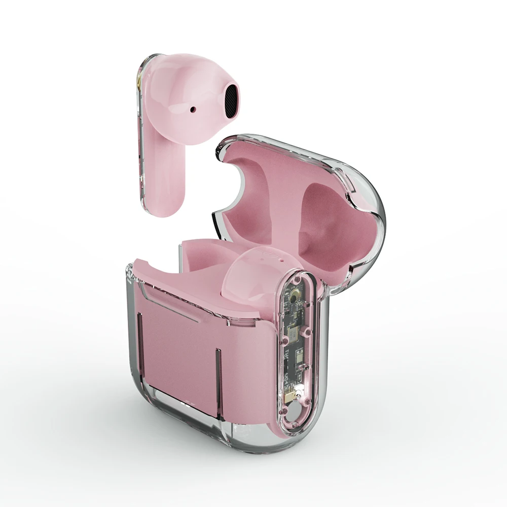 Retail Package NO MOQ New Punk Design Transparent TWS Earbuds for Iphone 16 Pro Max