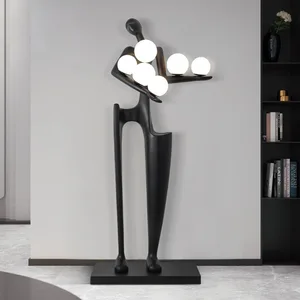 High Quality Modern Minimalist Nordic Design Luxury LED Floor Hotel Living Room Luxury Corner Standing Light Art Floor Lamp