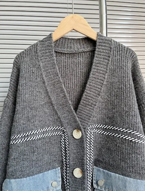 【未使用タグ付き】 Be Mine Emblem Knit Cardigan XNWMNZ women Vintage knit cardigan with embroidery Long
