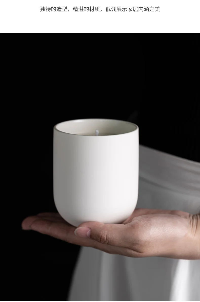 High Luxury simple white Matte Empty Candle Jar for Soy Wax Candle.jpg