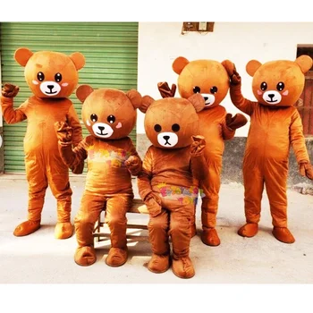 Hot!!! brown teddy bear Mascot Costumes For sale cospaly bear costume fancy dress for party