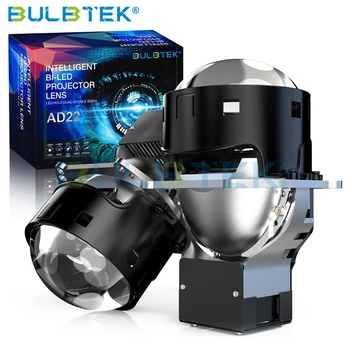 BULBTEK AD22 Bi LED Projector Lens Fan Cooling High Power 300W 30000 Lumen 12V Dual Beam 3.0inch Laser Auto Headlight Projector