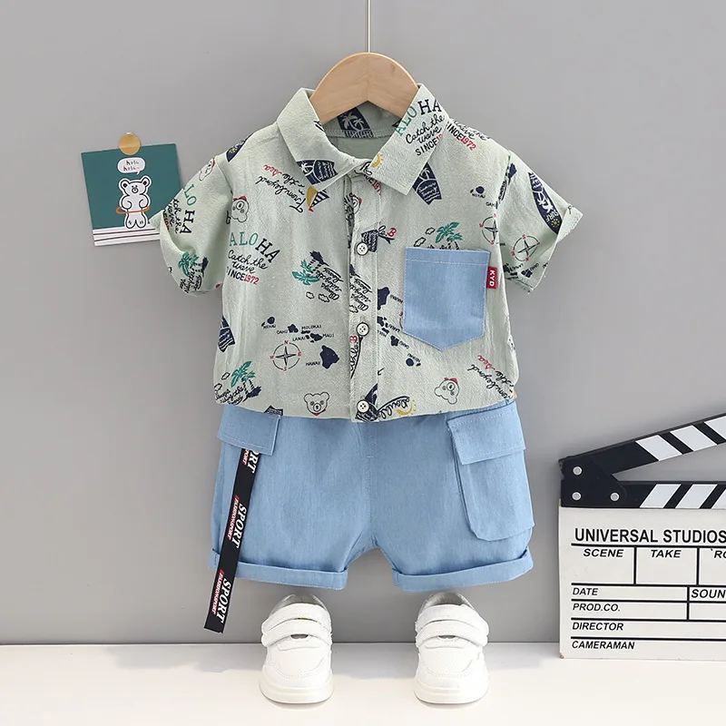 Wholesale Kids Boy Clothes Set Hot Sale Fashion Piece Set for
