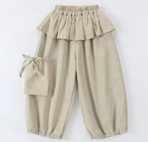 2026 Wholesale Autumn Fashion Girls Star Printing Hip Covering Flap Loose Harem Pants