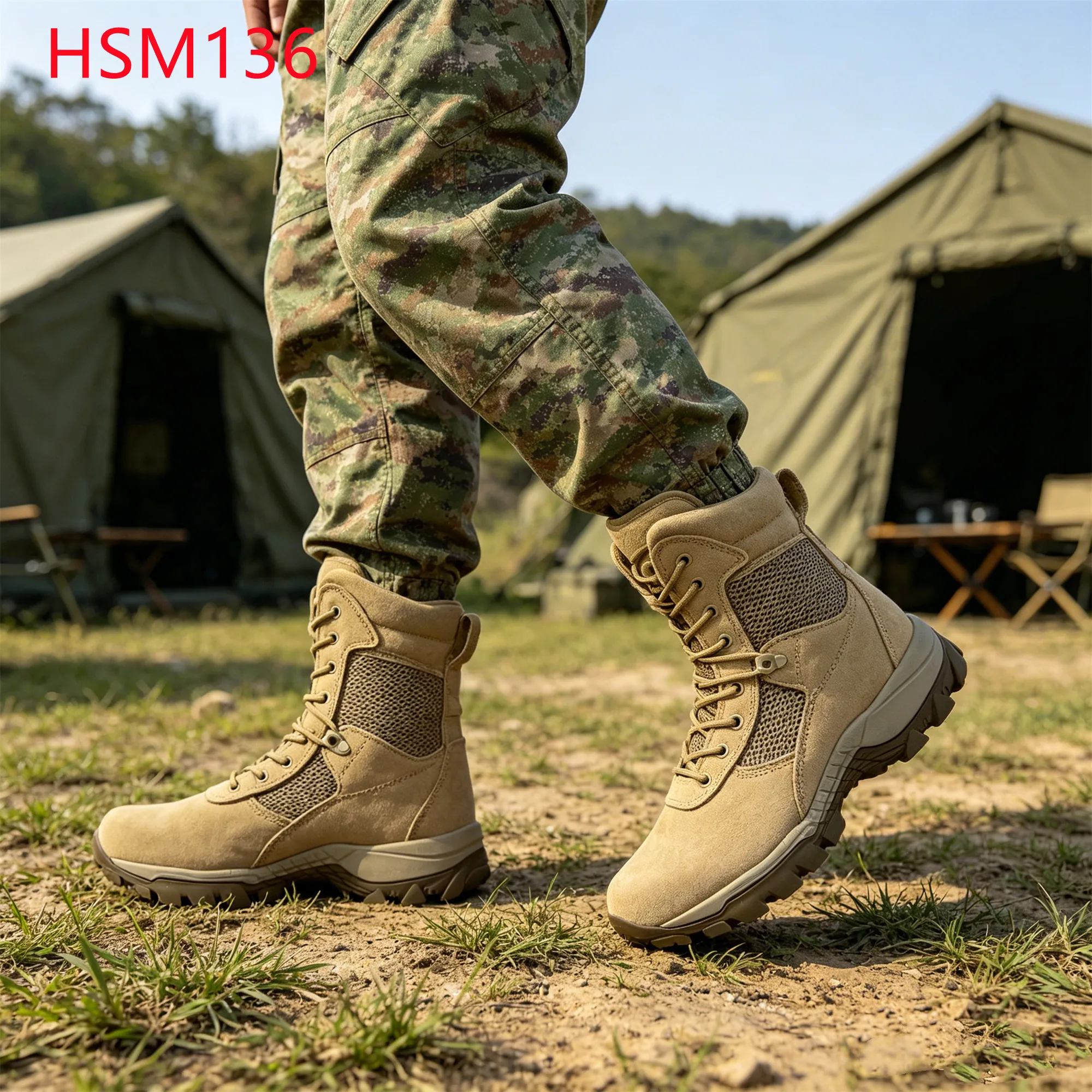 LXG, Bottes tout-terrain pour randonnée en zone sauvage, bottes polyvalentes pour marche dans le désert et exploration de la forêt tropicale, semelle extérieure antichoc, équipement tactique, modèle HSM136