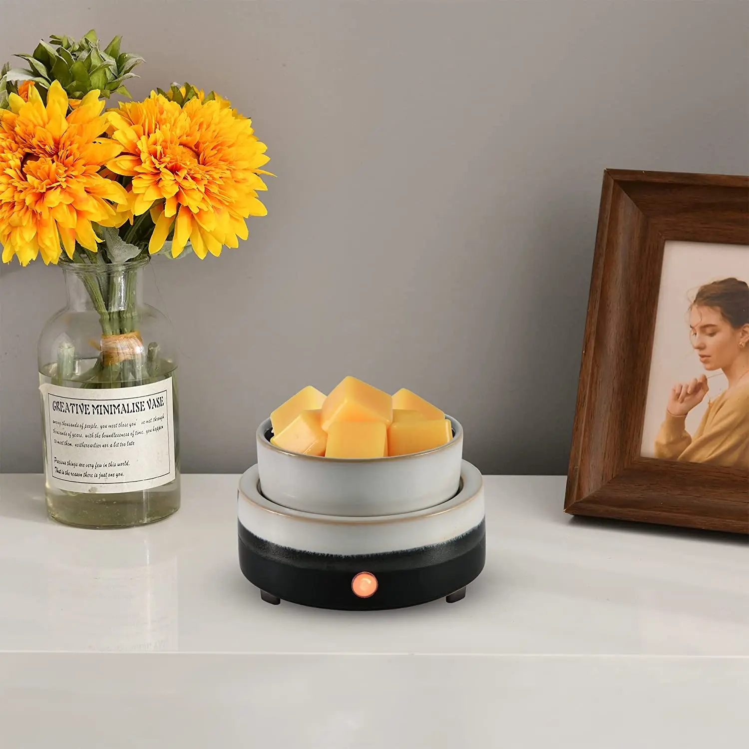 Ceramic Wax Warmer Candle Melt Warmer 3in1 Fragrance Candle Warmer