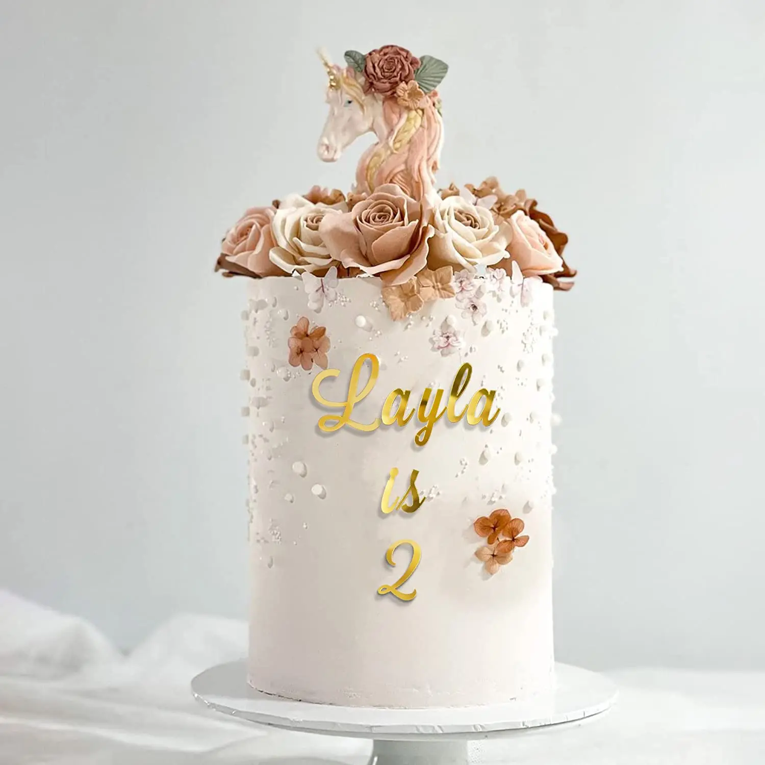 Diy Personalized Name Cupcake Toppers Acrylic Az Letter 09 Number Set For Wedding Birthday