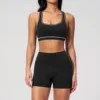 Black  bra+short