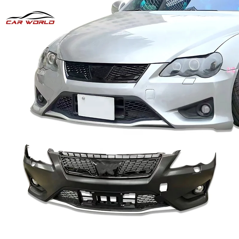 2005-2009年トヨタマークXフロントバンパー光沢ブラックグリルPP素材