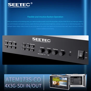 SEETEC ATEM173S-CO 17.3" Portable Director Monitor, 16-Ch Audio Meter, False Color, Peaking, for Video Village, OEM Supplier detail image