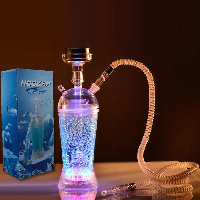 Fashion Portable Colorful Acrylic Led Shisha Hookah Cup Single Hose Shisha Hookah Buy Shisha Hookah Single Hose Shisha Led Hookah Product On Alibaba Com