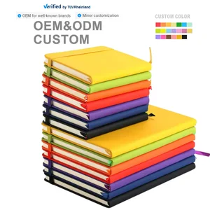 Wholesale Cute Style A5 Notebook Customizable Soft PU Leather Cover Notepad for School Business Office Use