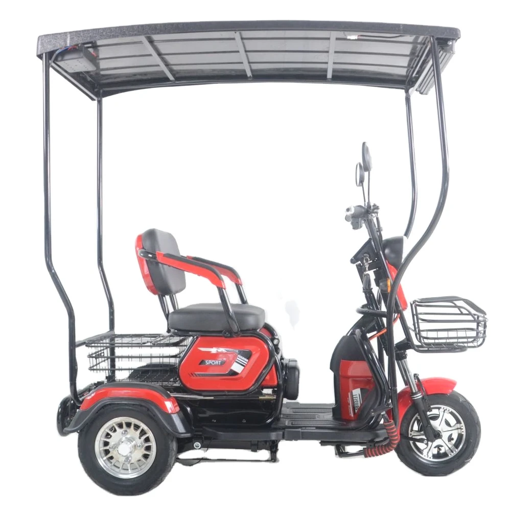 Solar Electric Scooter High Speed Tricycle for Adults