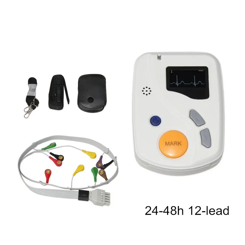 Best Price 24-Hour 12-Channel Reusable ECG Holter Monitor Veterinary Instrument for Dogs Recording