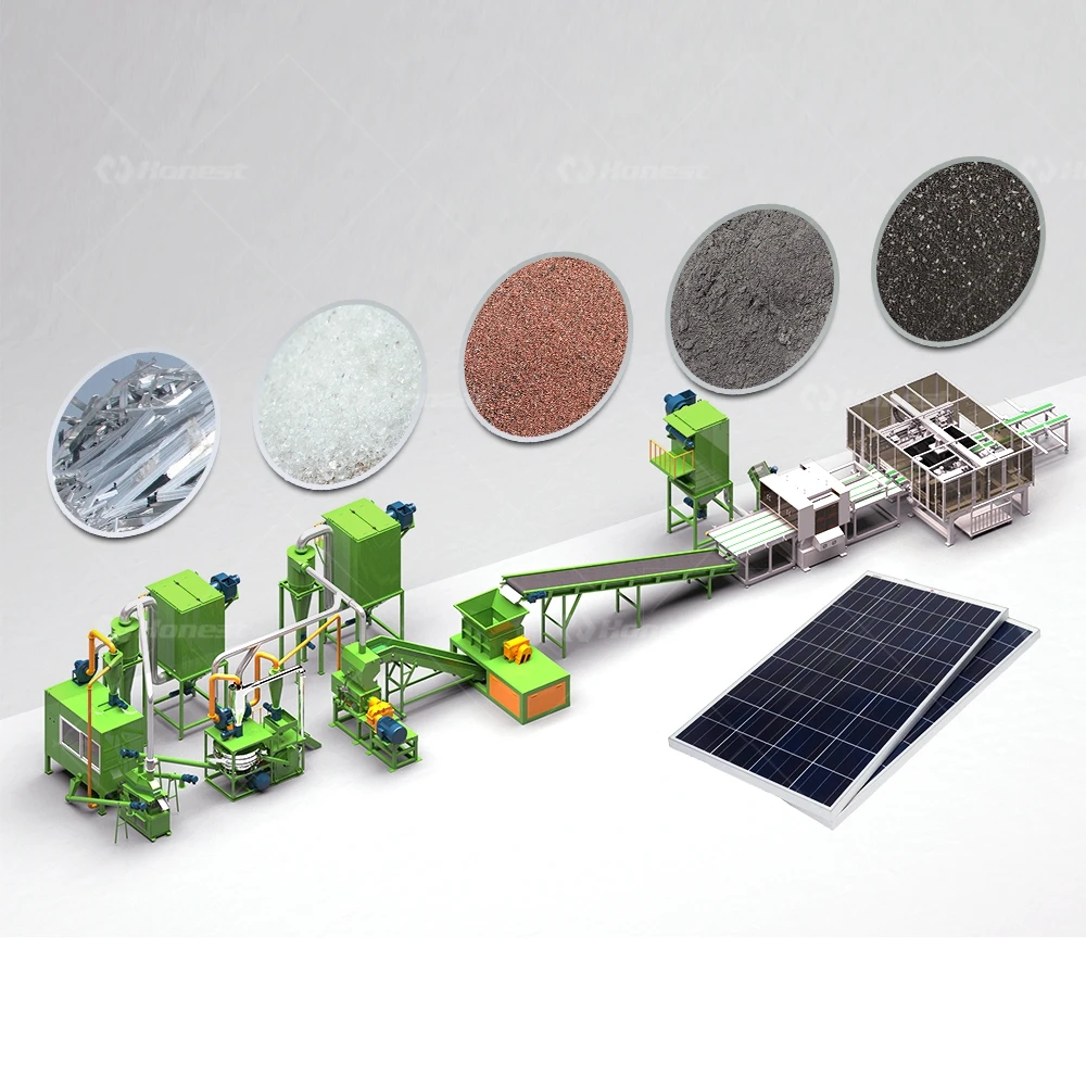 Automatic Solar Panel Recycling Production Line Solar Cell Breaks Recycling Solar Panel Recycling Machine Circuit Board