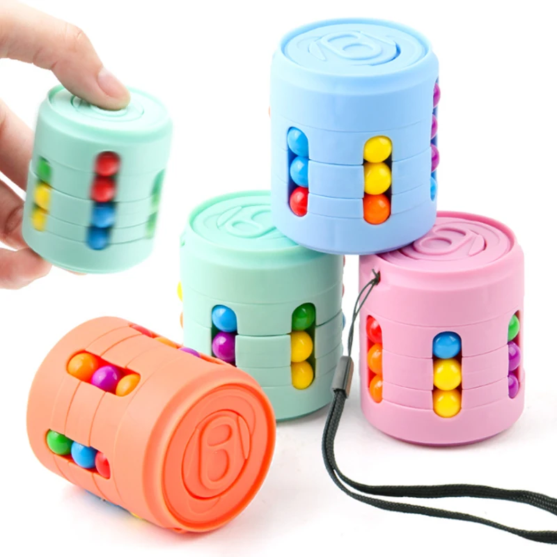 Magic Colorful Beans Finger Spinning Relieves Stress Decompression Tool for Children and Adults