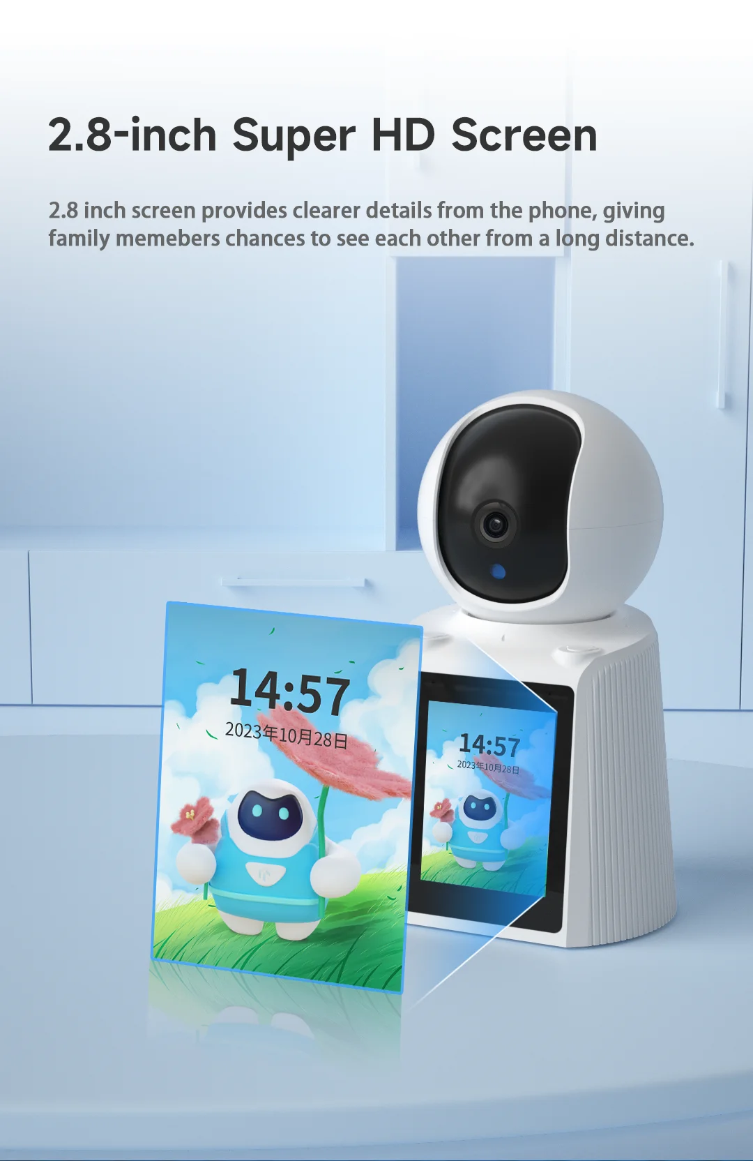 V380 Q20 2mp Phone Wifi Connect Kids Camera With Screen Twoway Audio