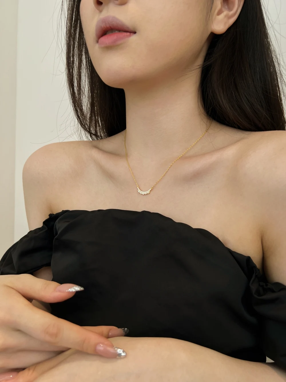 KAKODIY Dainty 925 Sterling Silver Jewelry Crown Cubic Zirconia Pendant Necklace 18K Gold Plated Necklace for Women detail 5