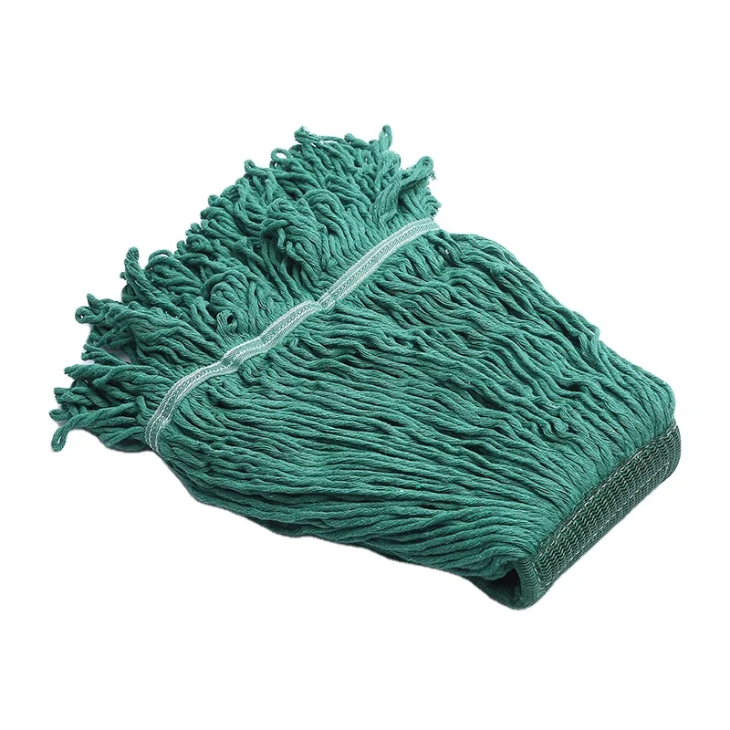Heavy Duty Commercial Mop Head Replacement Wet Blue Cotton Looped End