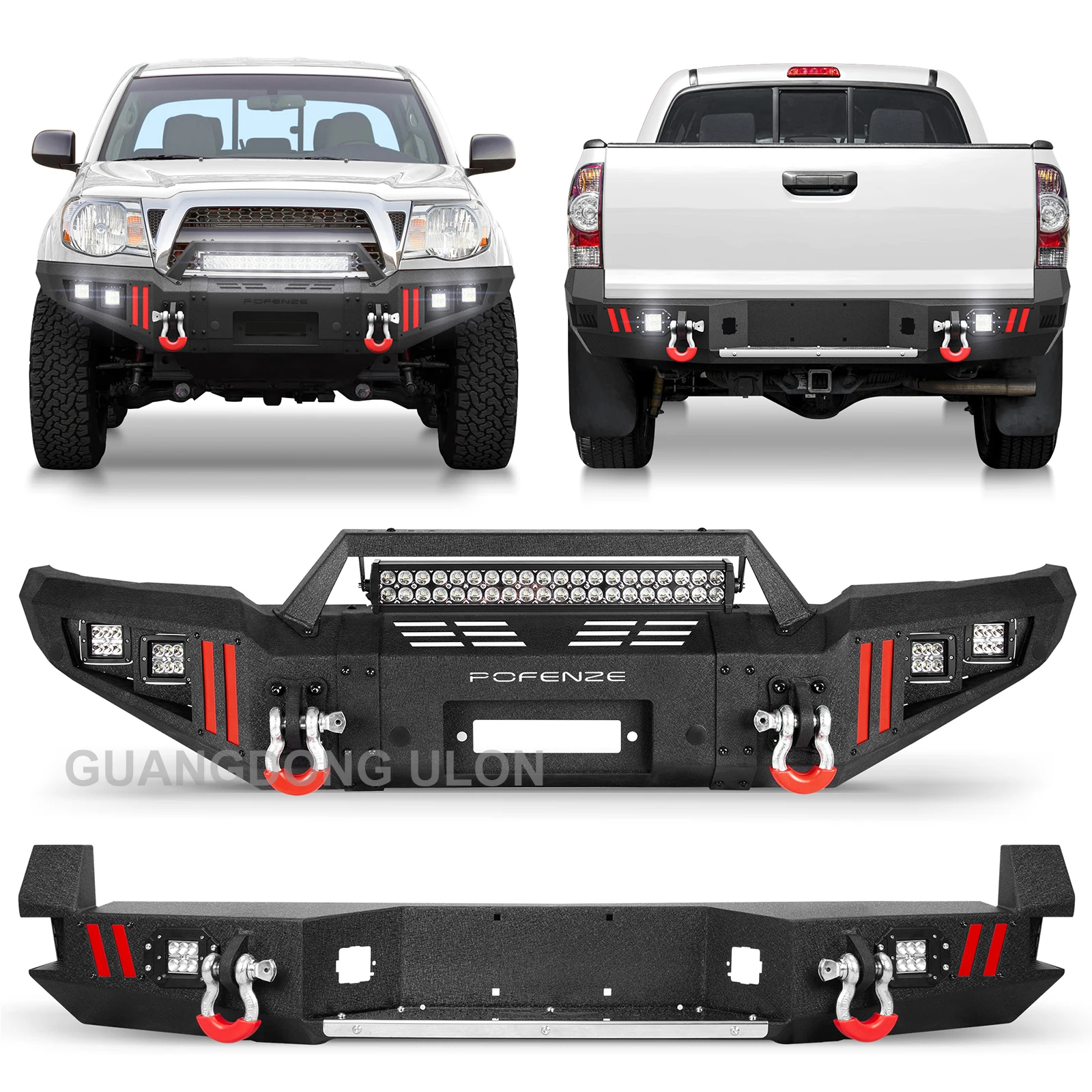 2nd Gen Tacoma Bumper 4x4 Pickup Truck Front Winch Bumper & Rear Step ...