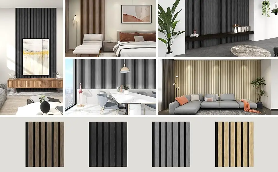 Modern Design 3D Veneers Wooden Acoustic Wall Panels for Home Theater Hotel Apartment Noise Reduction Acoustic Slat Wood Panels supplier
