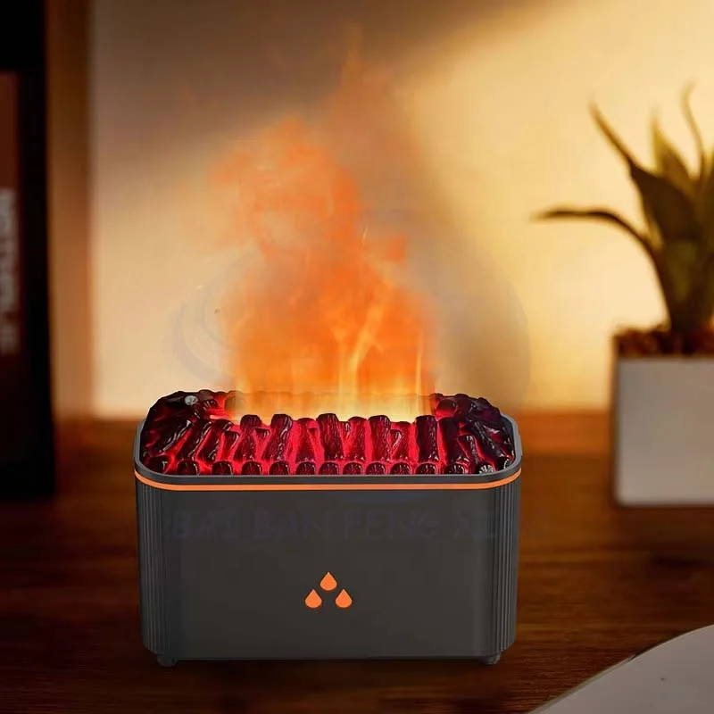 Simulation Flame Diffuser Home Desktop Ambient Scent Sprayer Bedroom Silent Humidifier