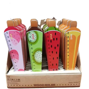 Eurolucky Cartoon Creative Ruler Panda Fruit Wood Ruler Painting ...