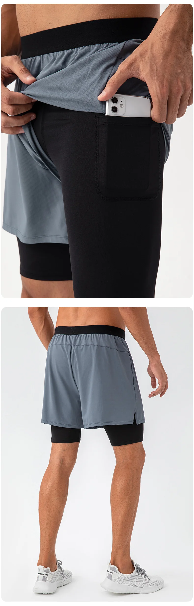 Gym Fiess Apparel Quick Dry Running Active Training Exercise Jogging Cycling Sports Athletic Shorts Men494_voghion.com