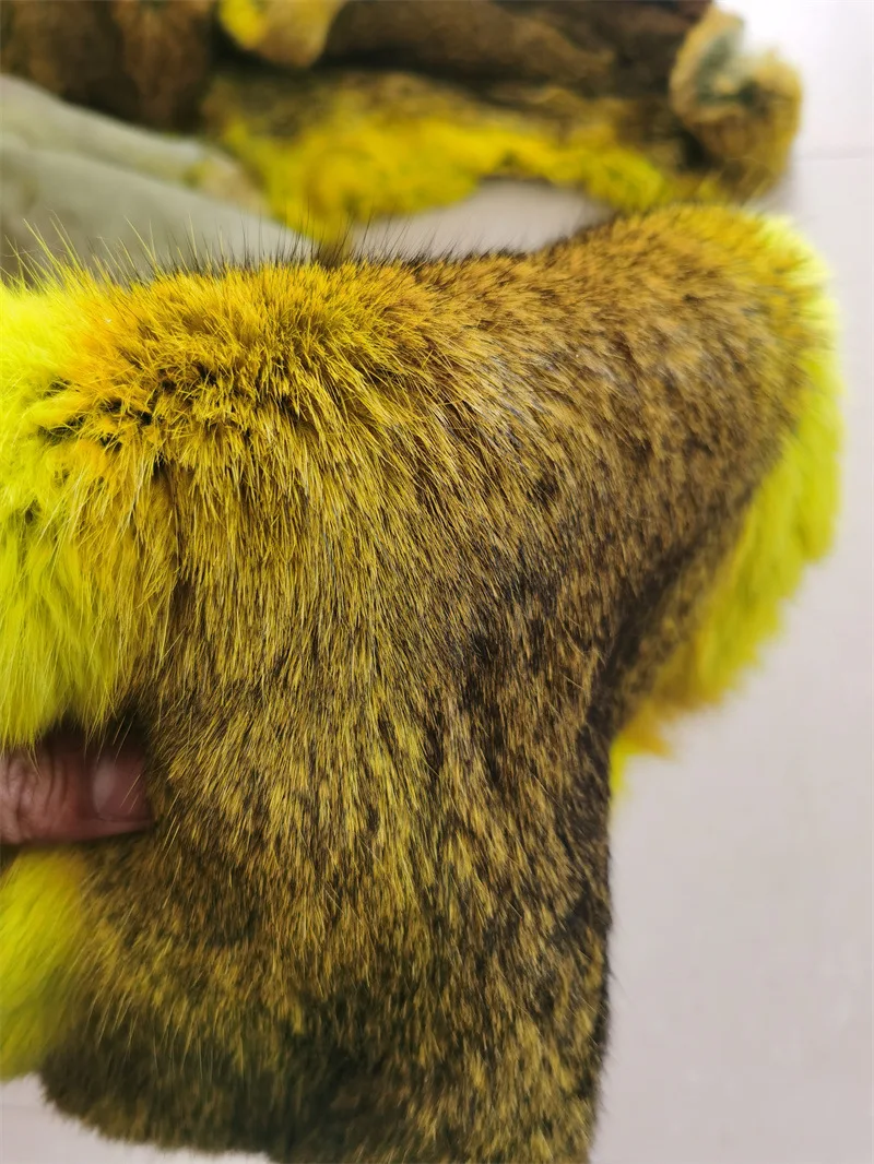 Natural Super Fluffy Rex Rabbit Fur Skin Dyed Rex Rabbit 100 Fur Pelt