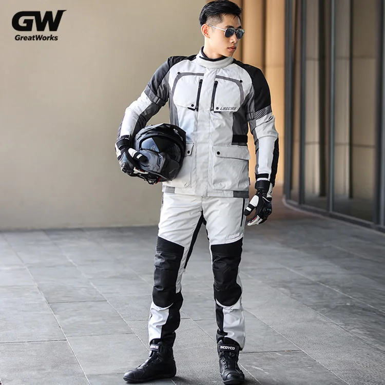 Wholesale Custom Men's Racing Jeans Waterproof Breathable Motorcycle Pants Knee Protection Windproof Motorbike Trousers