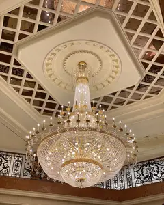 Modern Luxury Crystal Chandeliers Glass Hanging Lamps Living Room Hotel Lobby Decorative Ceiling Lighting