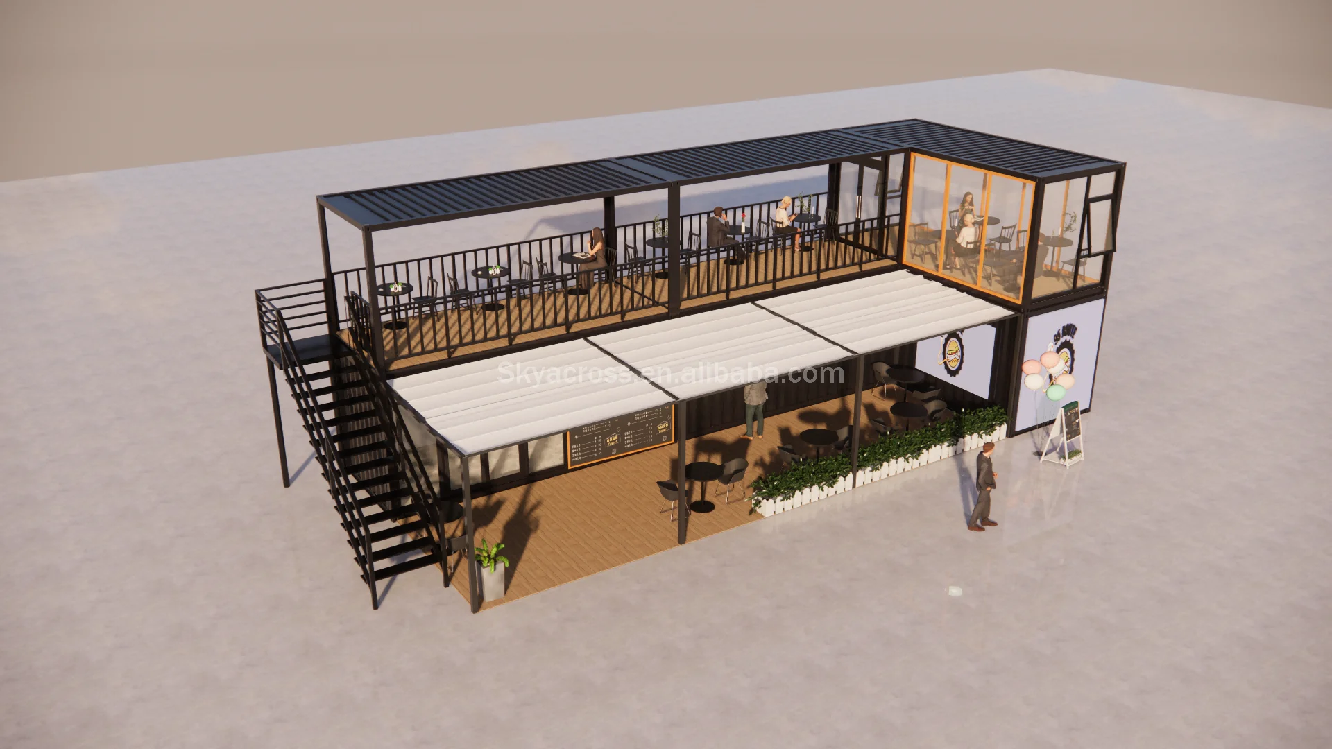Modular Shipping Container Restaurant - 40ft Container
